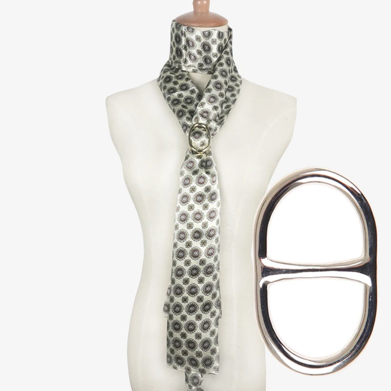 Retro Men Women twill silk soft scarf H handmade custom design