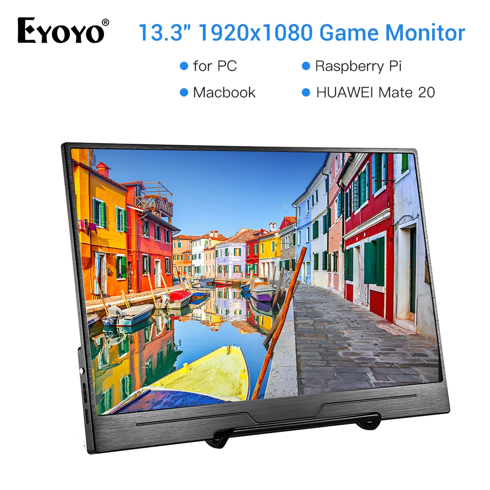 

13.3 IPS Portable Monitor 1920*1080 for Mate 20 Xbox 360 PS3 PS4 WiiU Switch Raspberry Pi usb type c LCD gaming display