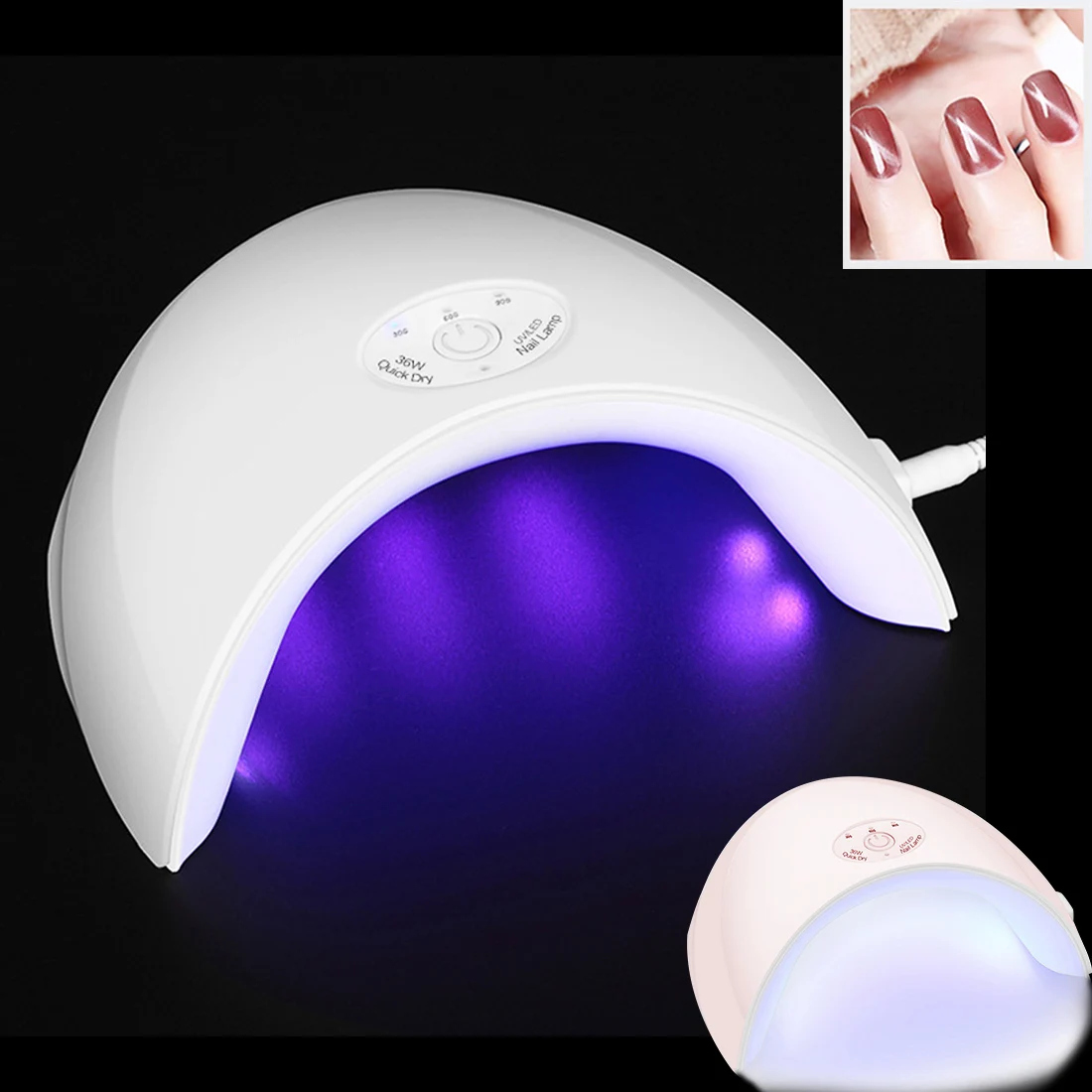 

Smart Led 36W UV Lamp Nail Dryer For All Types Nail Polish Phototherapy Gel Nail Machine Curing 30s/60s/90s Timer USB Connector