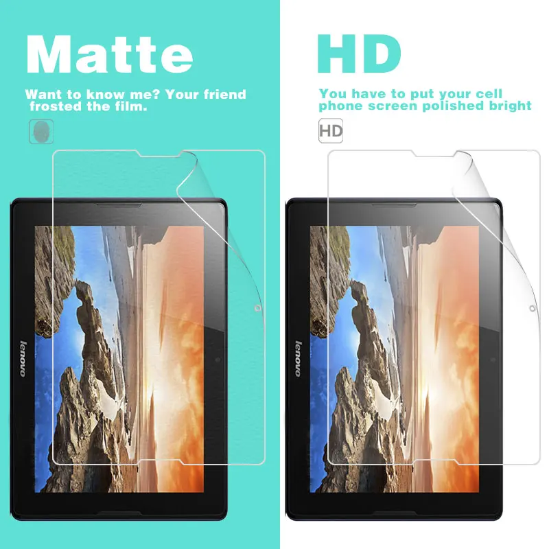 

Front LCD HD Clear Glossy Film For Lenovo Tab A10-70hv A7600 10.1 in Anti-Glare Matte Film Screen Protector + Cloth