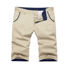 Летние модные мужские повседневные хлопковые шорты цвет Slim Fit до колен высокое качество плюс размер короткие брюки
