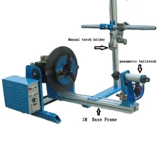 220V Combinatorial Welding Positioner Rotary 50KG With WP200 Chuck Torch holder 25mm center hole diameter