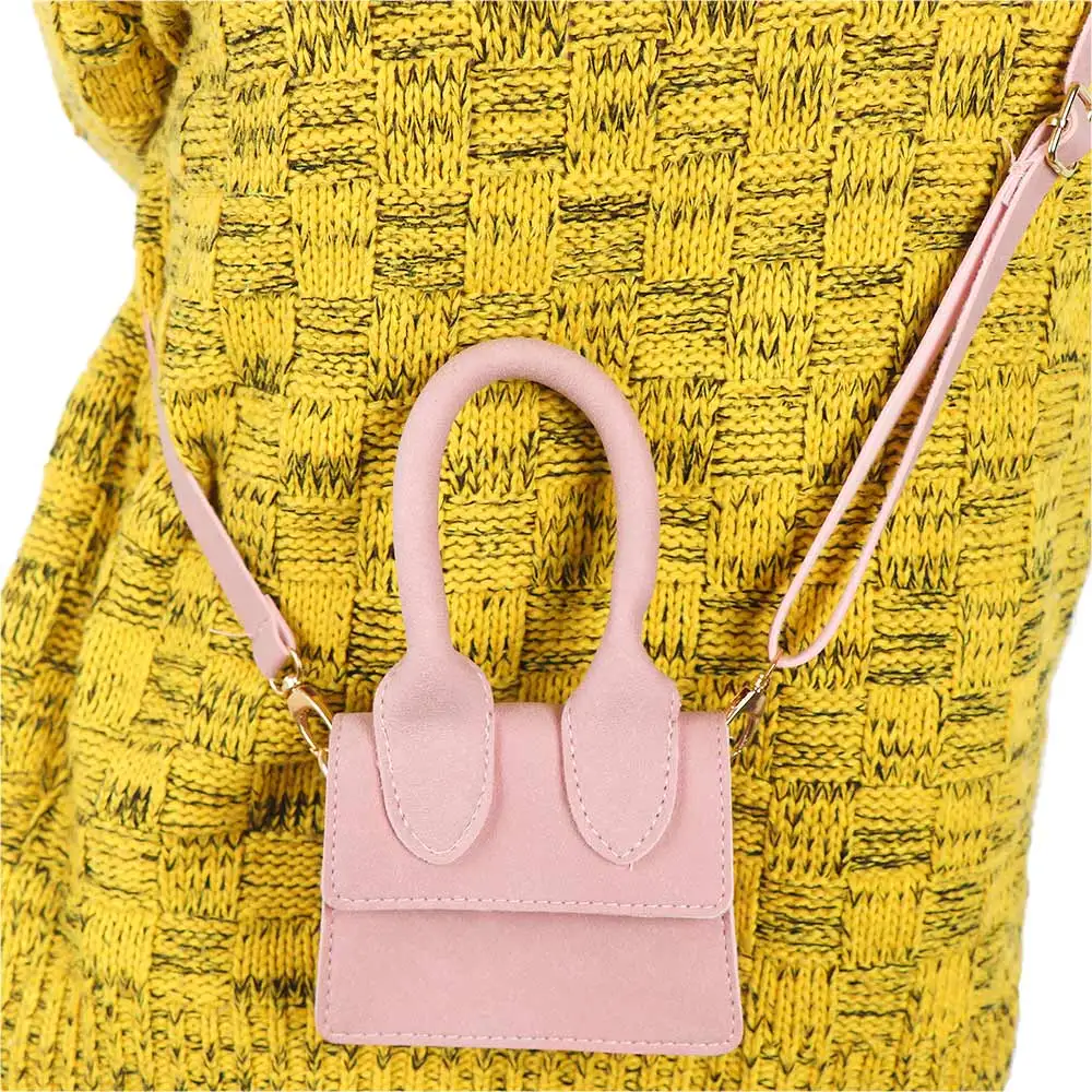 Прекрасный Карамельный цвет Для женщин кожа плечо телефон сумка Crossbody Малый Сеть Кошелек для девочек Дети клатч топ-ручка сумки