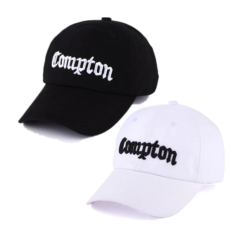 Compton Professional Style Snapback Hat Baseball Cap Black
