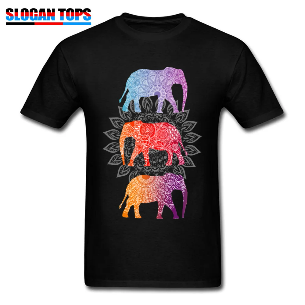 Elephantz II 100% Cotton T-shirts for Men Short Sleeve Street Tops Shirts Cute Summer Fall O-Neck Clothing Shirt Hip hop Elephantz II black