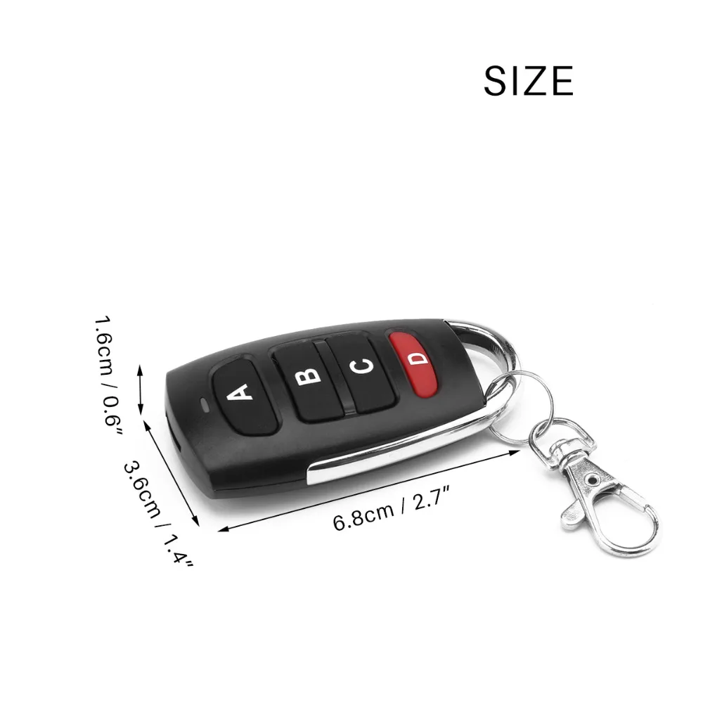 

10 PCS 4 buttons RF 433MHz Remote Control Duplicator Cloning Gate for Garage Door Opener Learning Copying Transmitter Key Fob