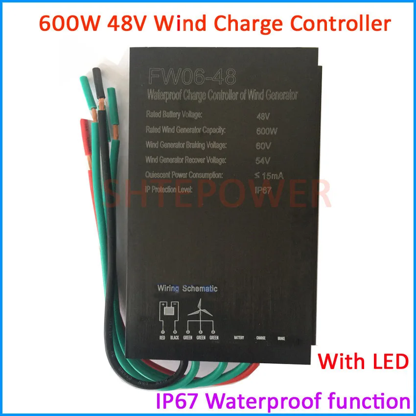 

Wind charger controller for 600W 48V wind generator system applicaiton waterproof IP67 Small power controlle