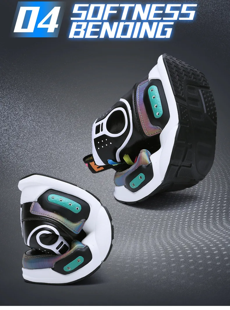 2019 New USB Charging Basket Children Led Shoes Boys With Light Up Casual Kids Shoes Girls Sneakers Glowing Shoes Genuine Leather  (10)