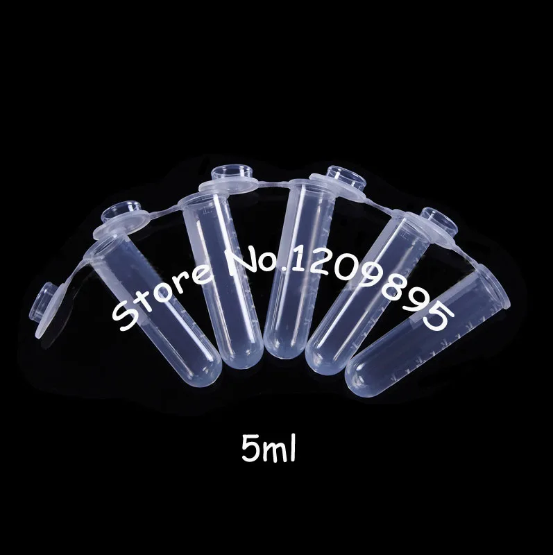 

50PCS/Pack 5ml 12*53mm Polypropylene(PP) Plastic Centrifuge Tube EP Attached Cap Round Bottom Free Shipping