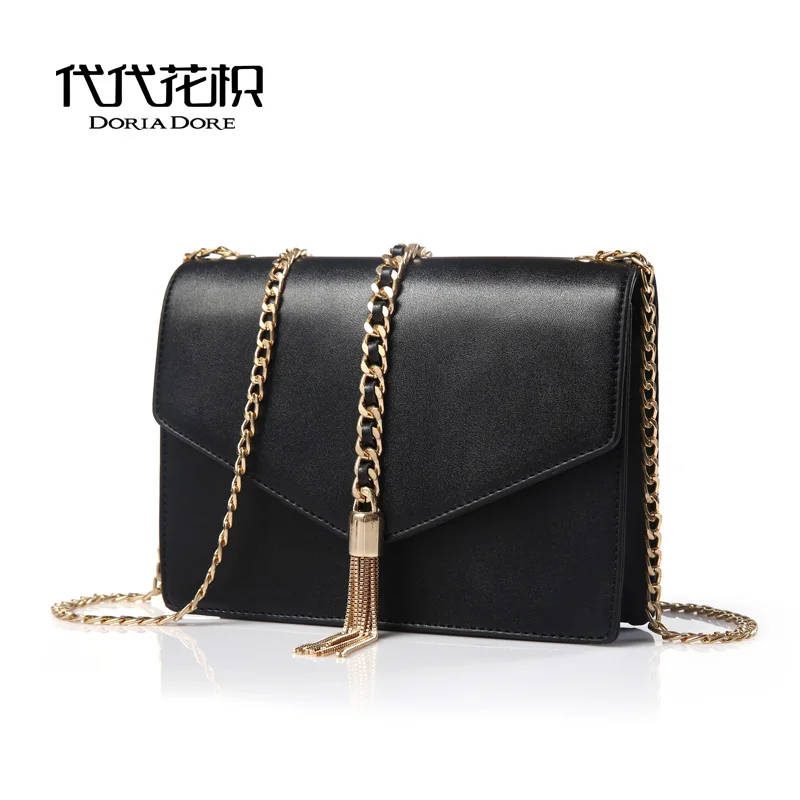 

Elegant Chains Women Messenger Bags Lady Tassel Handbags Over Shoulder Cross Body Bags Flap Mini Cute Messenger Bags sac canta