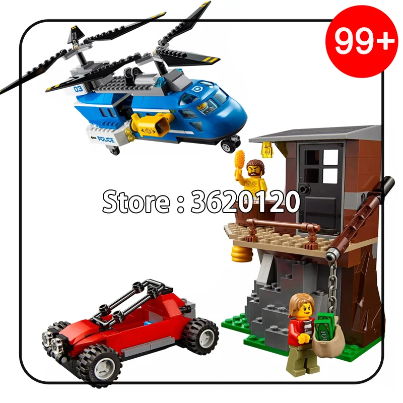 

02089 339pcs Police Mountain Arrest Capture Set Model Building Blocks Bricks Toy for Children Compatible Legoe City 60173 Lepine