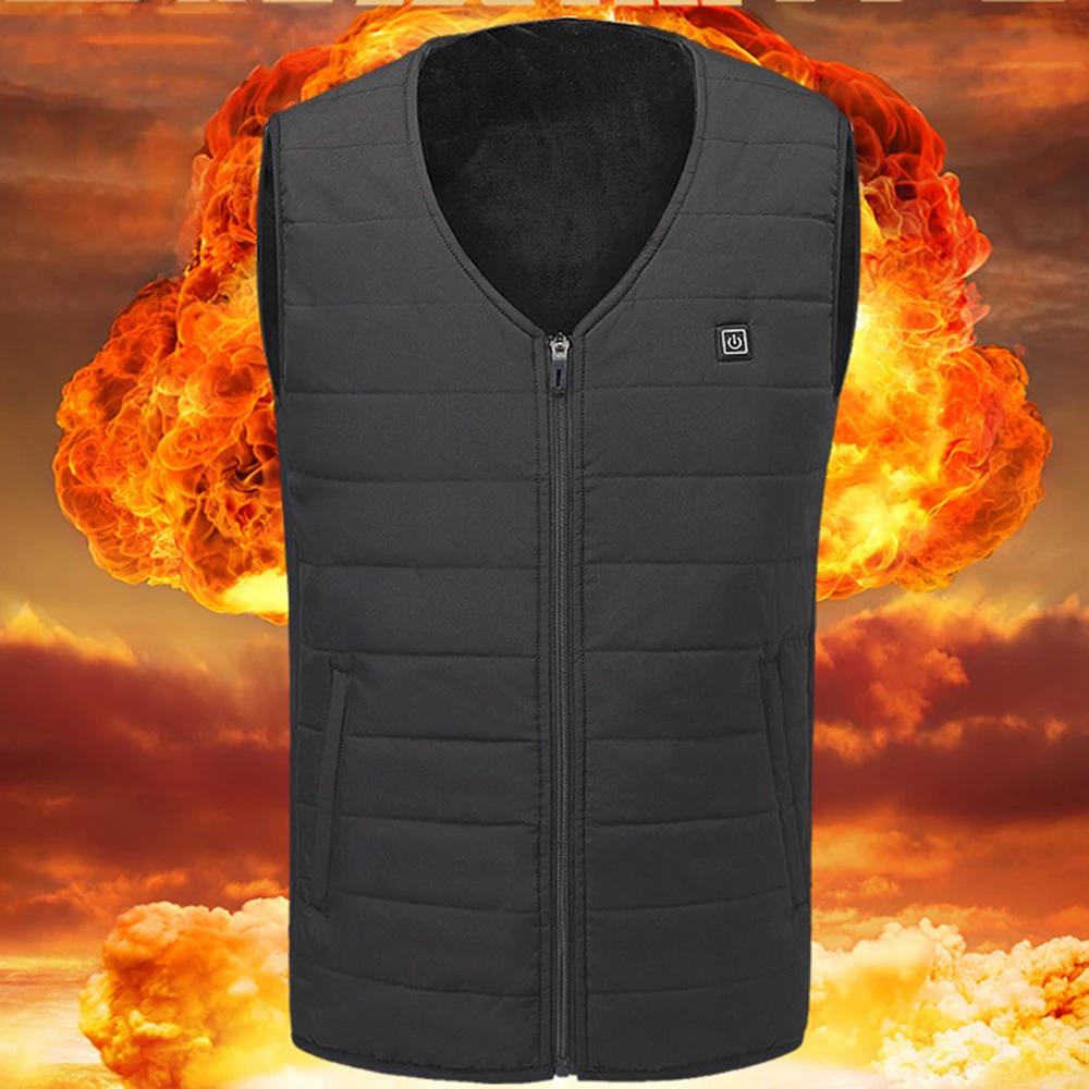 

Outdoor Warm Electric Thermal Heated Vest For Riding Skiing Fishing USB Charging Electric Heated Vest Keep Warm Jacket