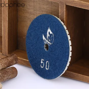 

dophee 1PC Deep Blue 80mm/3" Professional Wet/Dry Granite Concrete Marble Diamond Polishing Pads Disc Sander Pad Grits #50