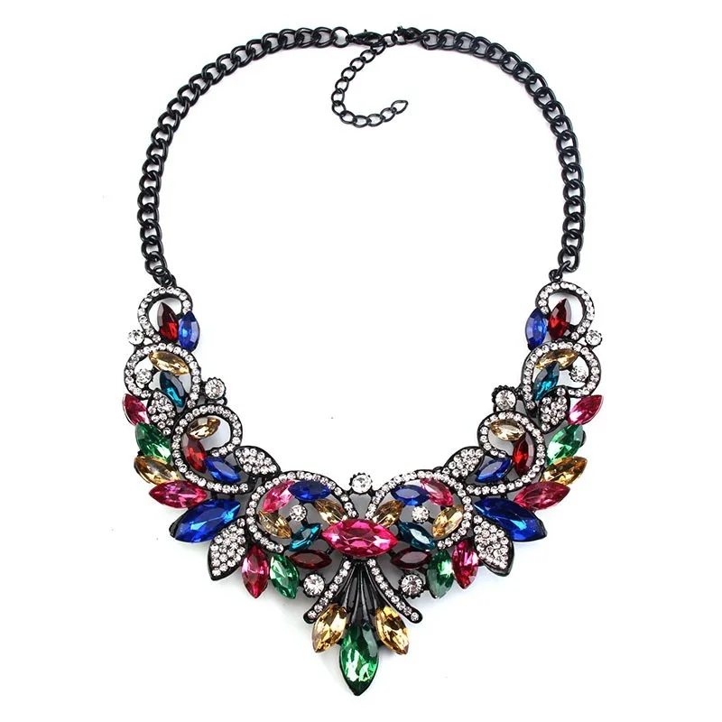 Vedawas модное массивное ожерелье ручной работы для женщин, роскошные хрустальные стразы, бусы, колье, ожерелье, Рождественский подарок xg1544 - Окраска металла: multi 2