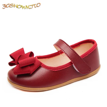 

JGSHOWKITO Girls Shoes Toddlers Big Girl Flats For Wedding Party Performance With Bow-knot Soft Mary Janes For Kids Princess Hot