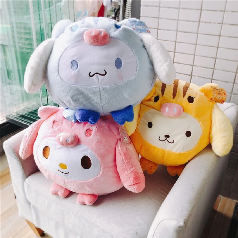 OCHGEP My Melody cinnamoroll pudding dog cosplay pig Plush doll pillow