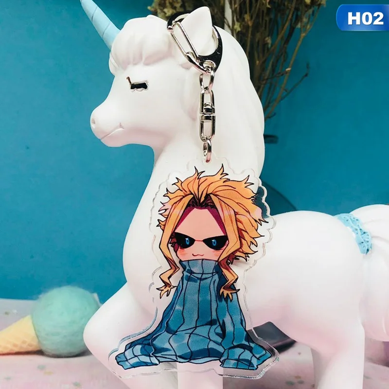 

My Hero Academia Keychain Cute Double Sided Key Chain Pendant Acrylic Anime Accessories Cartoon Key Ring