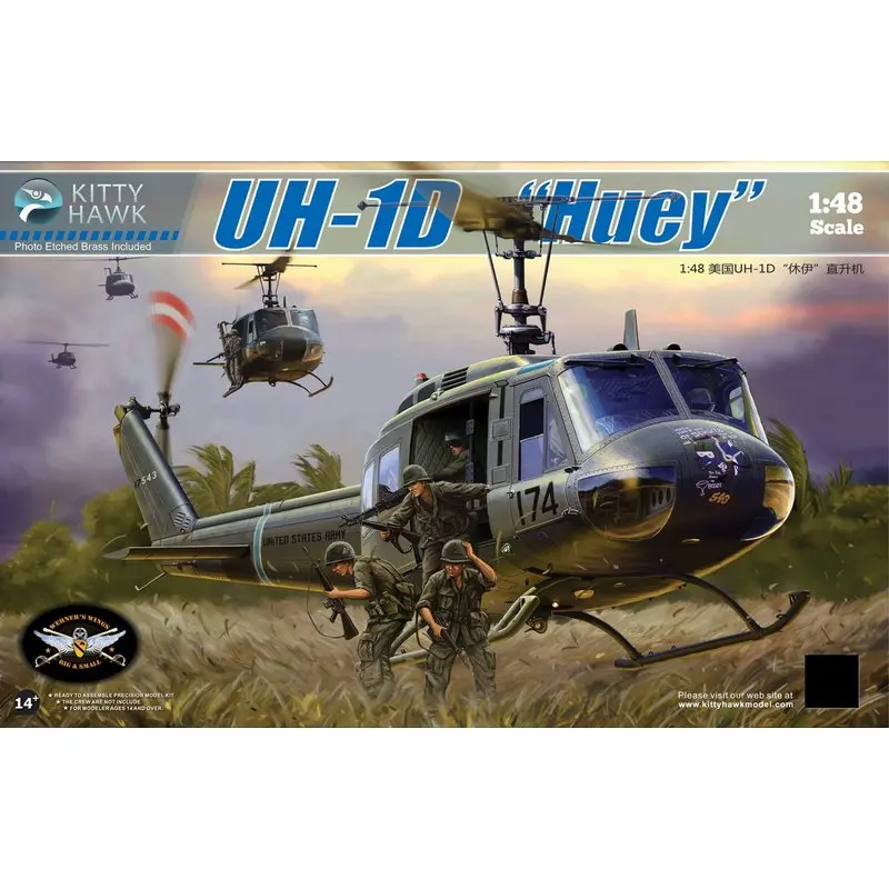 Kitty Hawk KH80154 1/48 UH-1D "Huey"-масштабный модельный комплект