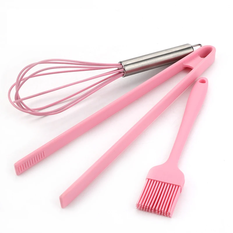 6Pcs/Set Pink Silicone Cooking Tool Sets Egg Beater Spoon Clip Spatula Oil Brush Kitchenware Kitchen Utensils Sets Accessories 6Pcs/Set Pink Silicone Cooking Tool Sets Egg Beater Spoon Clip Spatula Oil Brush Kitchenware Kitchen Utensils Sets Accessories