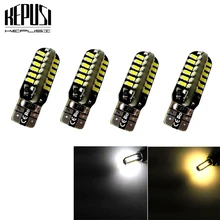 Buy 4 Pcs Car W5W T10 LED Light 48 3014 Smd Side Marker Lamps White Warm White Clearance Lights Bulb Instrument Panel Lamp DC 12V Free Shipping