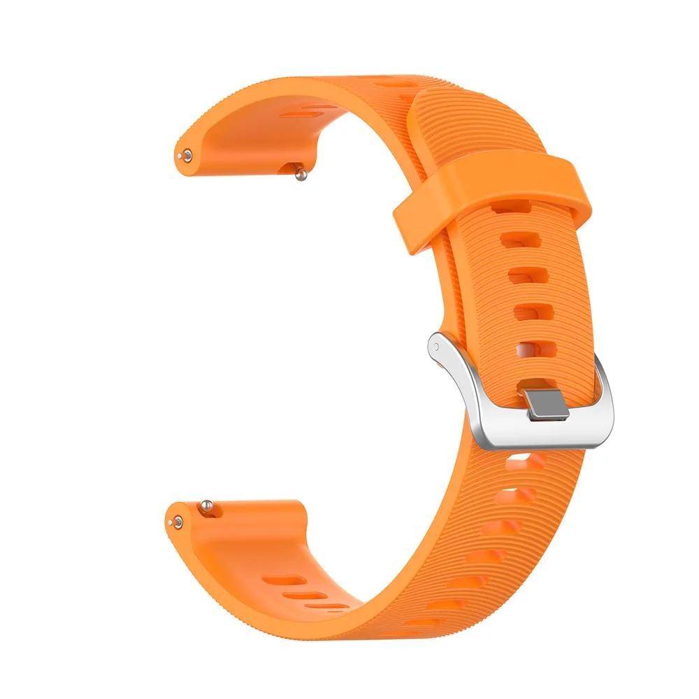Для Garmin 245 ремешок официальная Кнопка Силиконовый ремешок для часов спортивный ремешок для Forerunner 245 M/645/Vivoactive3/Vivomove HR Браслет - Цвет: Оранжевый