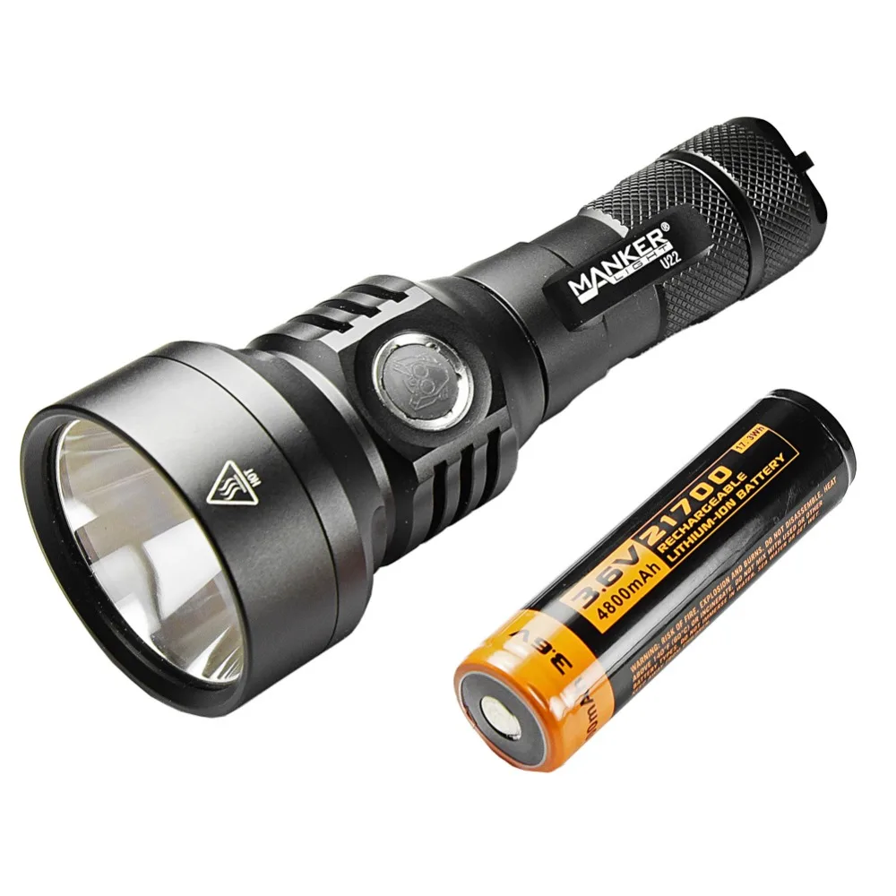 

Manker U22 1500LM CREE XHP35 LED 21700 Flashlight Fast Charging USB Type-C Pocket Thrower With Rechargeable battery