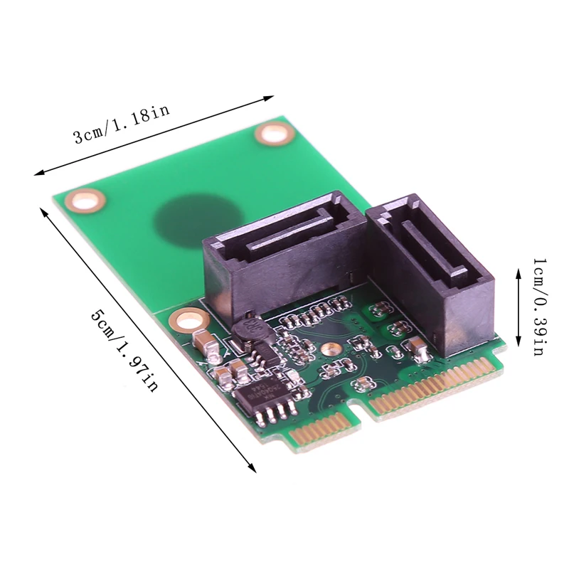 2018 высокое качество высокое Скорость 6.0 Гбит/с карты расширения 2-Порты и разъёмы SATA 6 г Mini PCI карты контроллера pci-e для SATA3.0 + 2 X SATA3 кабель