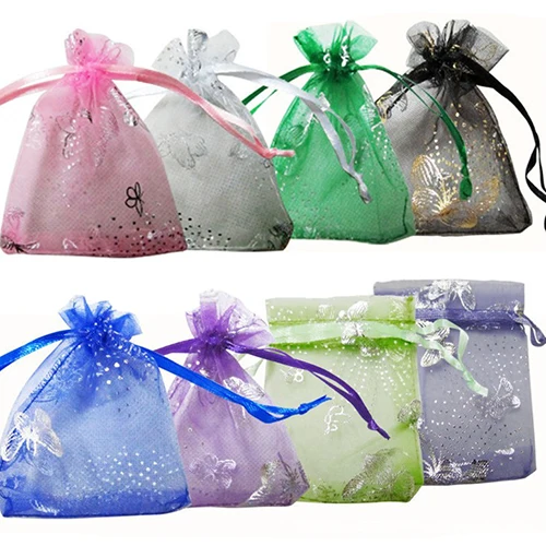 

25pcs/set Organza Jewelry Wedding Gift Pouch Bags 7x9cm 3X4 Inch Mix Color for Party Holiday Year Use 1NR8 5VUU 7I4N