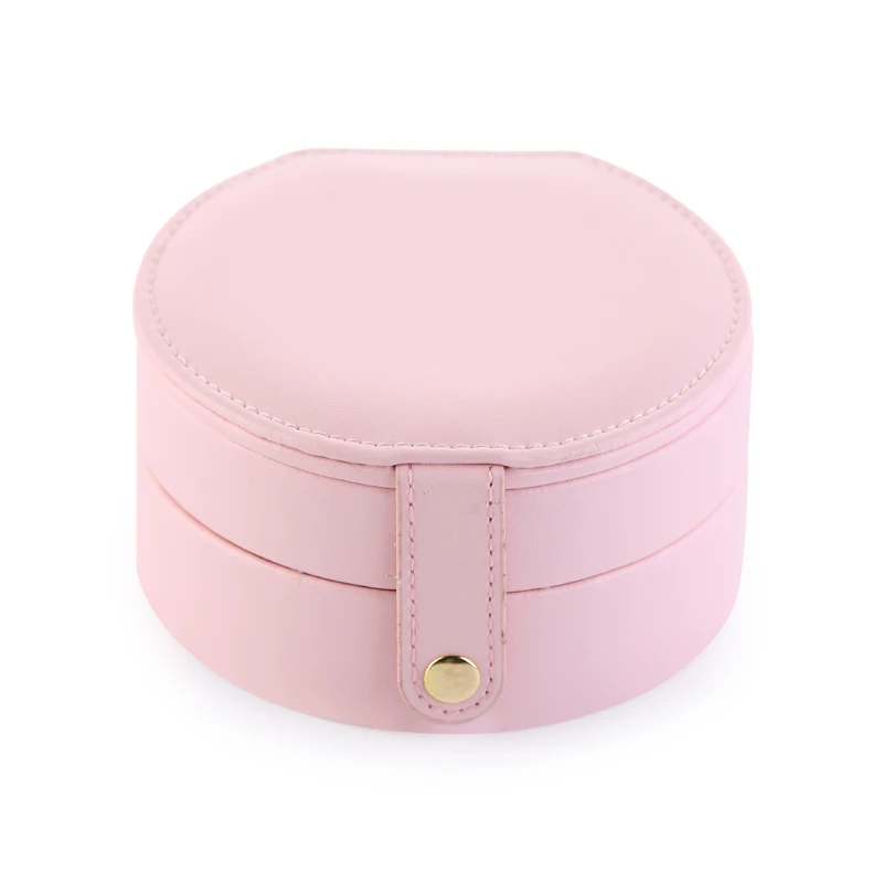 New Fashion Women Portable Jewellery Box Travel Packaging Storage Organizer Makeup Case - Цвет: Розовый