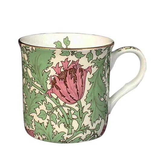 Красивая керамическая утренняя кружка с цветочным узором в стиле Вильям Моррис кружки из костяного фарфора для кофе, чая с молоком уникальный подарок 250 мл SH270112 - Цвет: C