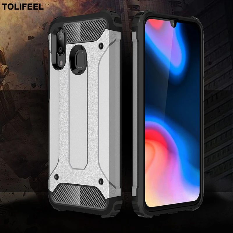 Для samsung Galaxy A40 чехол мягкий TPU + PC Гибридный Броня Крышка для случае Coque Защитная