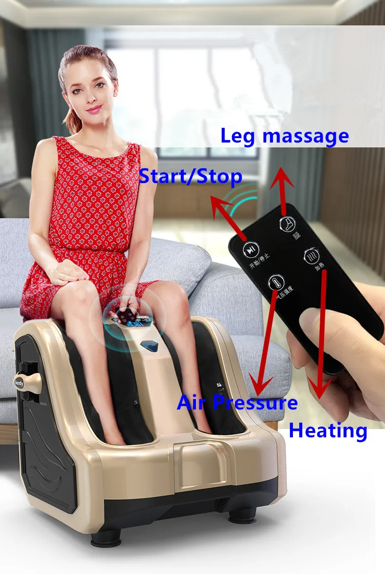 Электрическая машина для массажа ног с воздушным давлением шиацу массажная щетка для ступней икры акупунктурный разминающий уход за здоровьем