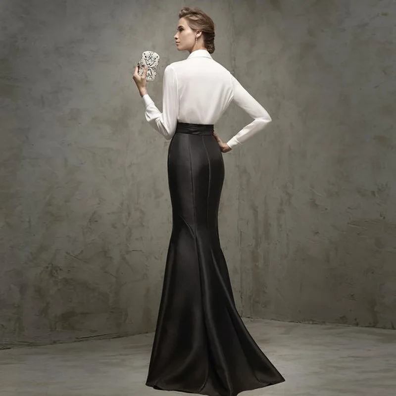 Элегантные юбки женские s Jupe Femme на заказ черная юбка для женщин Длина пола