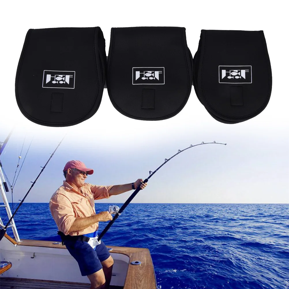 Black Fishing Bag Reel Bag Protective Cover Spinning Reel Protective Case Sleeve Carp Fishing Bags Carp