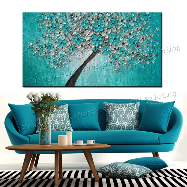 Hand Painted Texture Orchid Oil Paintings White Flower Knife Hand Painted Texture Orchid Oil Paintings White Flower Knife Painting Home Decor Abstract Living Room Wall