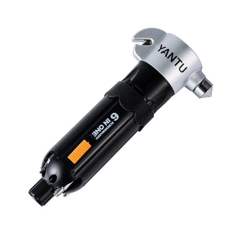 

Car travel picnic 6-in-1 car safety hammer Multi-function emergency escape hammer With lighting safety hammer Easy to carry