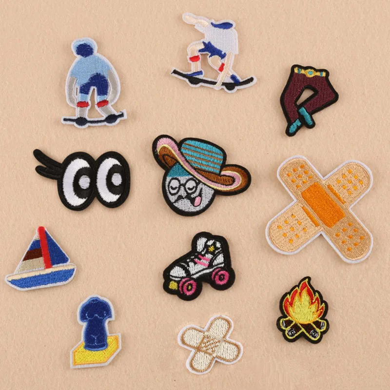 11 Pieces / Sets of Creative Cloth, Embroidery Patch, Accessories