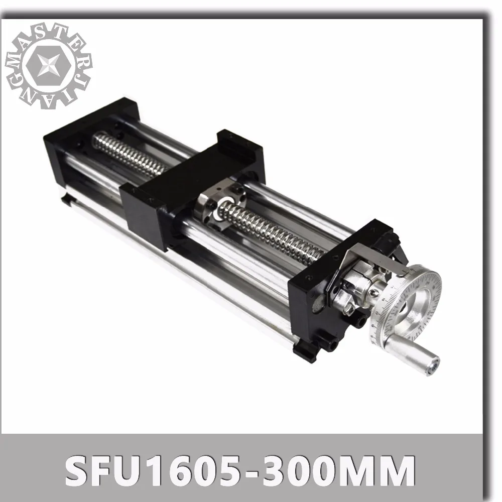 

NHK90 SFU1605-300mm Linear Guide Rails CNC Manual Linear Actuator System Module Table 300mm Travel Length Ballscrew Sliding
