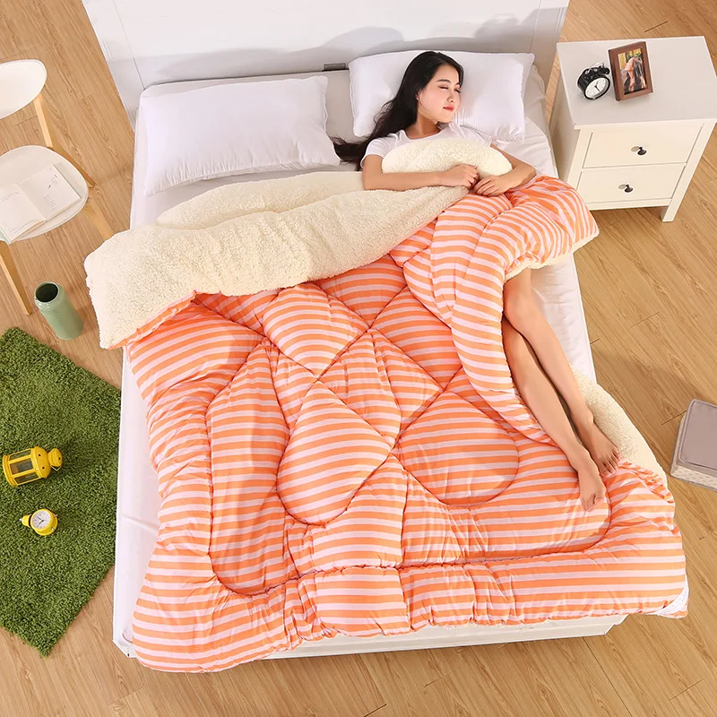 

Thickened warm quilt Breathe breathable quilt Fluffy soft quilt Polyester fiber quilt