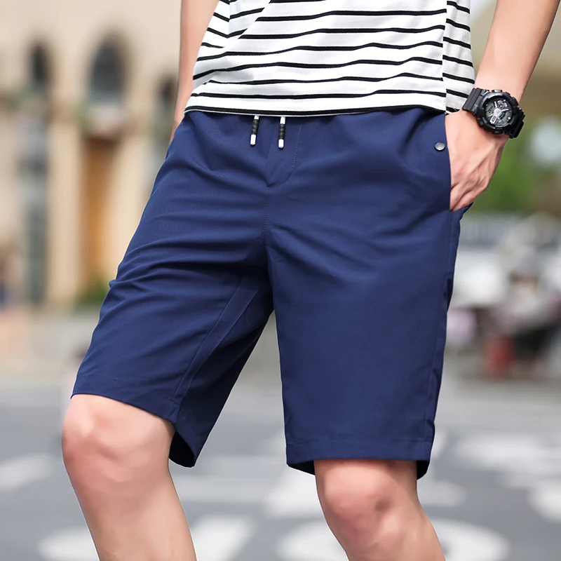 

2019 Men's Casual Shorts Summer New Cotton Shorts Loose Black Drawstring Waist Bermuda Shorts Men Plus Size 4XL