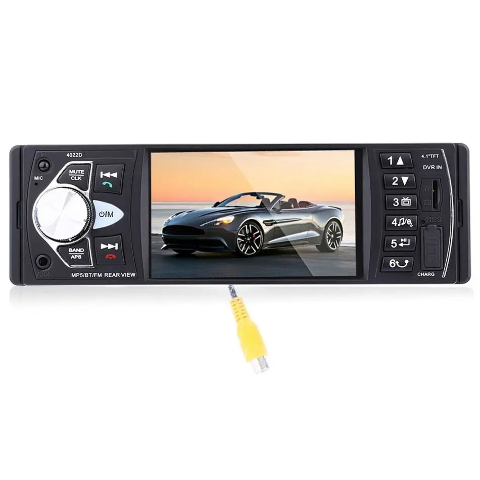 

4022D Car Portable Radio Music Player with Rear View Camera Support Bluetooth MP5/FM Transmitter Car Video with Remote Control