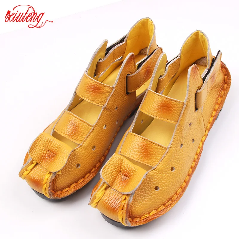 2017 Summer New Soft Bottom Flat Leather Shoes Personality Casual Women Sandals Tunnel Vintage Handmade Sandals For spring 2016 2017 Summer New Soft Bottom Flat Leather Shoes Personality Casual Women Sandals Tunnel Vintage Handmade Sandals For spring 2016
