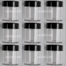 Clear Plastic Empty Nail Art Beads Jar Acrylic Decoration Bottle Craft Container 10 jar 9pcs