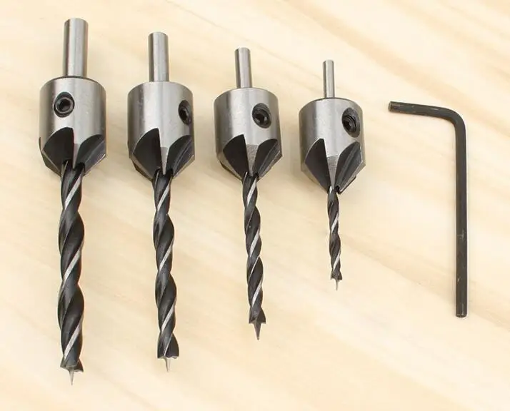 4 шт. сверла для зенковки 3/4/5/6 мм|flute countersink drill|flute drill bitcountersink bit |