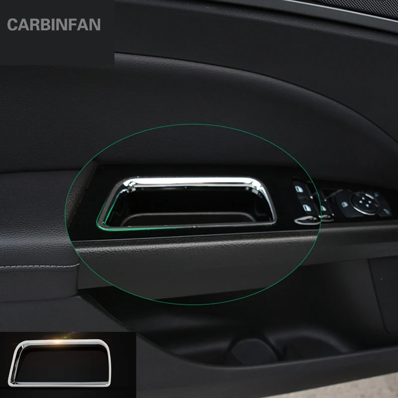 

4pcs ABS Plastic Car Door Storage Phone Tray Armrest Box Frame Cover Trim Sticker For Ford Mondeo / Fusion 2013 - 2017 C762