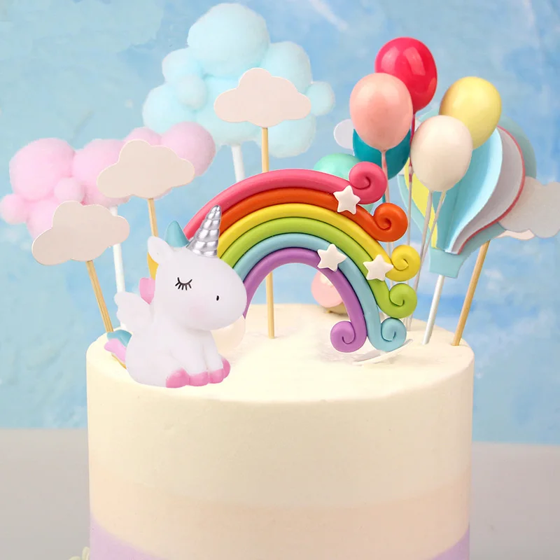 Decorations De Fete D Anniversaire Licorne Arc En Ciel Pour Enfants Decoration De Mariage Decor De Fete Prenatale Aliexpress
