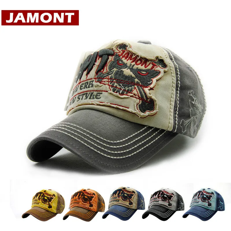 

[JAMONT] Brand Baseball Cap Men Women Snapback Hat Tiger Pattern Casual Fitted Cap Cotton Washed Cowboy Hat Casquette Gorras