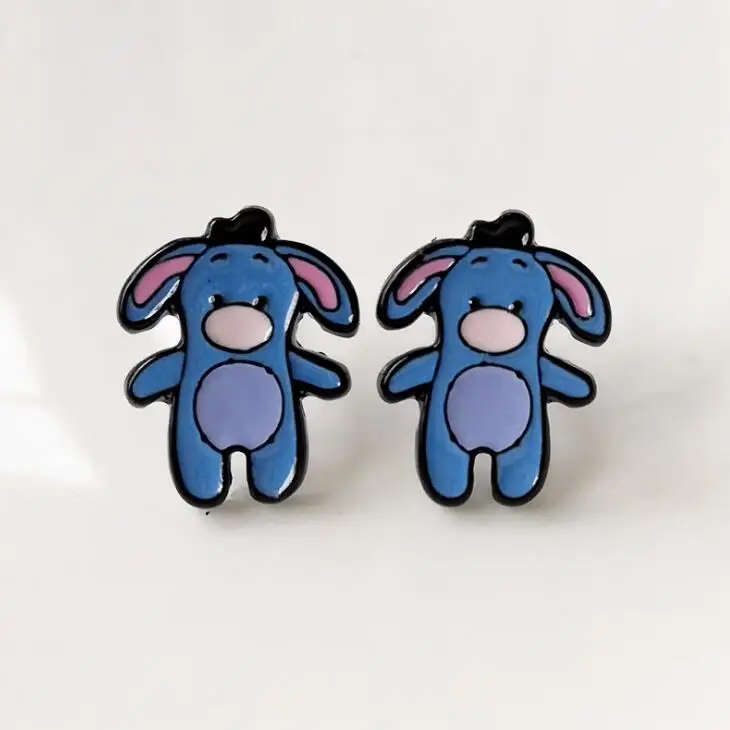 IVYYE Piglet eeyore Мода Аниме Сережка с героями мультфильмов милые серьги-гвоздики с животными для женщин девочек Дети Ювелирные изделия Рождество подарок