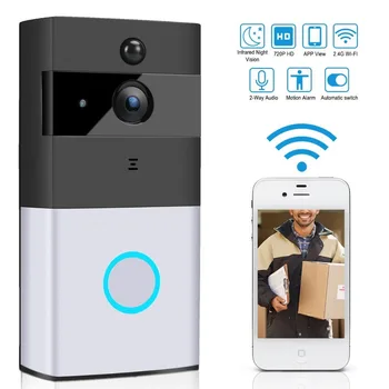 

SmartYIBA WiFi Wireless Video Doorbell Intercom Visual Door Chime Phone APP Control Battery Operated Video Intercom IP Camera