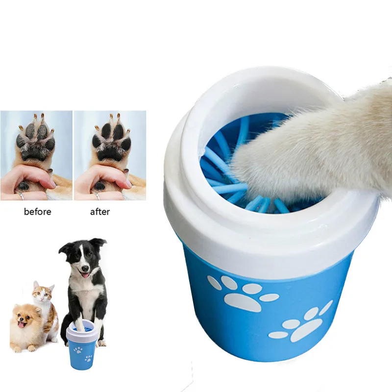 Приспособление для очистки лап-Стаканчик для маленьких и больших собак, мойка для ног для домашних животных, портативная мойка для собак, кошек, грязных лап, очищающая чашка, мягкий силиконовый инструмент для мытья ног